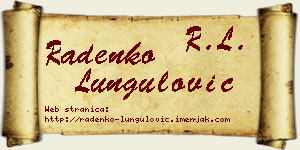 Radenko Lungulović vizit kartica